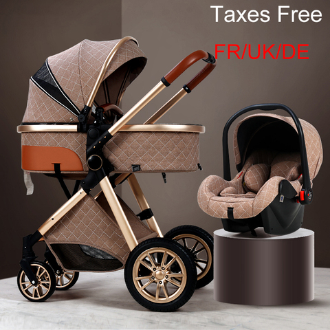 Babyfond Pu Baby Cars High Landscape Baby Stroller 3 In 1 Newborn