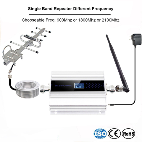 900 1800 2100 GSM Repeater 2G 3G 4G Cellular Signal Amplifier LTE 4G DCS Cellular Amplifier GSM Mobile Signal Booster Repeater ► Photo 1/6
