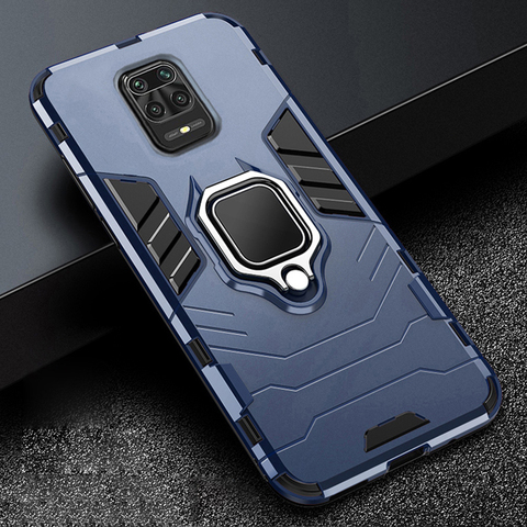 For Xiaomi Redmi Note 9s 9 s Case Armor PC Cover Metal Ring Holder Phone Case For Redmi Note 9 Pro Cover Shockproof Hard Bumper ► Photo 1/6