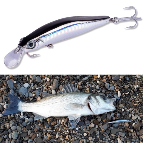 Hunthouse Artist minnow fishing lure 70/80mm 7/8.5g hard sinking minnow lure black minow jerkbait leurre truite pesca Decoy ► Photo 1/5