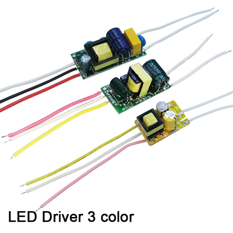 LED Driver 3 color AC90-265V 1-3W 4-7W 8-12W Current 250mA Lighting Transformers For LED Bulb Power Supply Double color 3Pin ► Photo 1/4