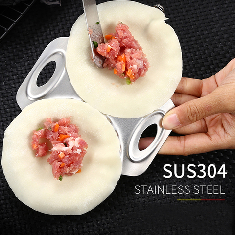 Stainless Steel Dumpling Mould Double-Headed Dumpling Maker Household dumplings Maker JiaoZi Making Tools  DIY Kitchen Tools ► Photo 1/6