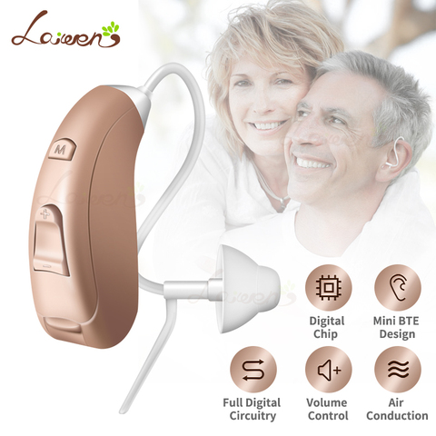 VHP702 Mini digital pocket hearing aid adjustable hearing aids ear sound amplifier use 13A hearing aid battery ► Photo 1/6