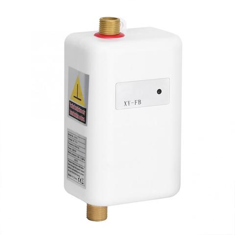 White Mini Tankless Instant Hot Water Heater Bathroom Kitchen Washing for Hot and Cold Dual-use ► Photo 1/5