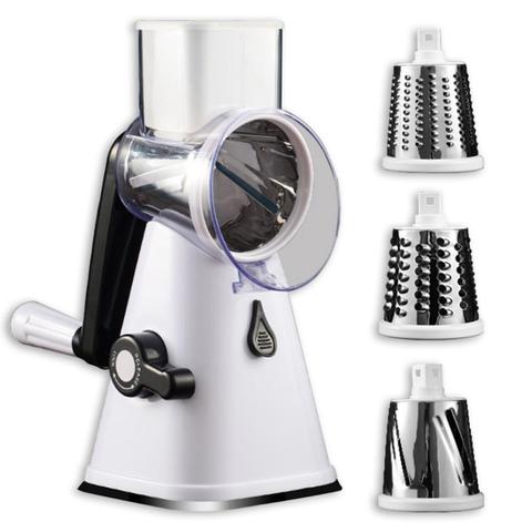 3 In 1 Rolling Grater Vegetable Slicer Multifunctional Cheese Grater Food Chopper For Potato Fruit ► Photo 1/6