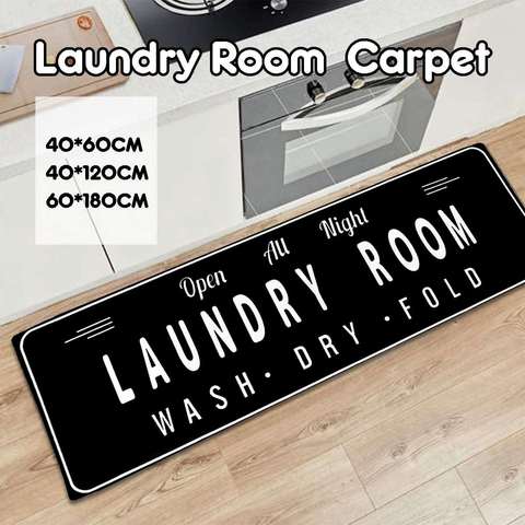 Non-Slip Floor Mat Laundry Room Mat Entrance Doormat Self-Service Laundry Bath Mat Carpet Laundry Room Decor Balcony Rug ► Photo 1/1