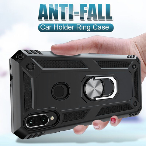 Luxury Armor Stand Case For Xiaomi Redmi Note 7 8 Pro 7 7A 8 8A Car Holder Ring Cover For Xiaomi MI 9 SE 9T A2 A3 Lite Case ► Photo 1/6