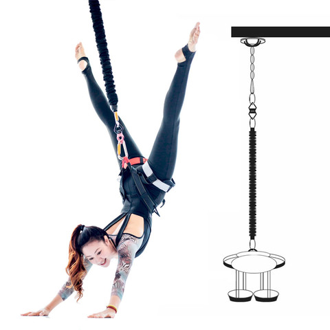 Bungee Dance Resistance Bands Fitness Aerial Yoga Cord Pilates Elastic Suspension Sling Anti-gravity Yoga Trainer Pull Rope ► Photo 1/6