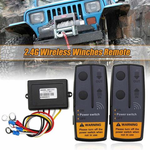 2.4G 12V 50M Digital Wireless Winches Remote Control Recovery Kit For Jeep SUV ► Photo 1/6