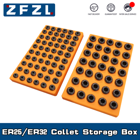 New ER collet storage box 60 hole ER25 and 35 hole ER32 collet plastic finishing rackSpecial for CNC machine tools ► Photo 1/4