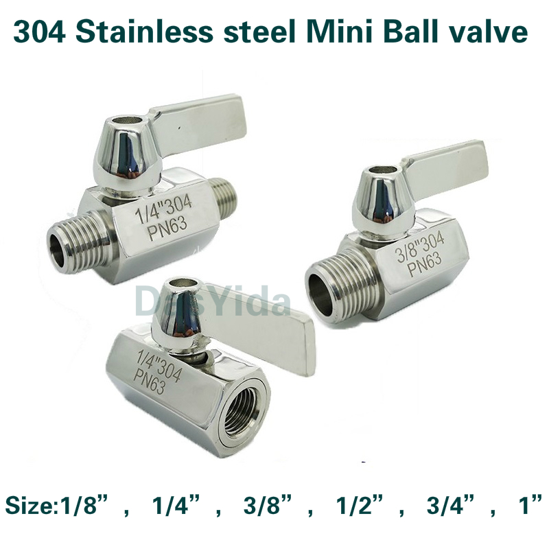Needle valve Ball valve 1/2 1/4 1/8 3/8 BSPP Stainless Steel High pressure Water 