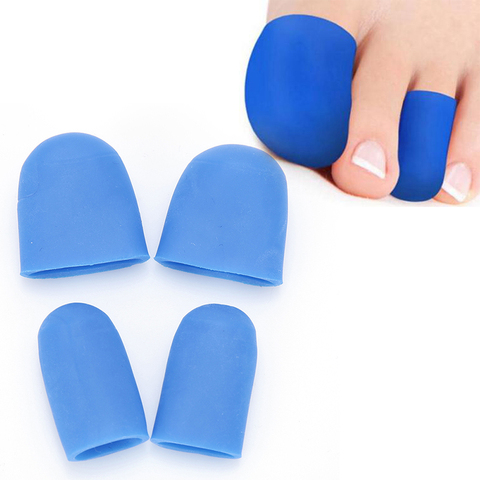 NEW Finger Toe Protector 2PCS Silicone Gel Cover Cap Pain Relief Preventing Blisters Corns Nail Tools Foot Care Toe Separators ► Photo 1/6