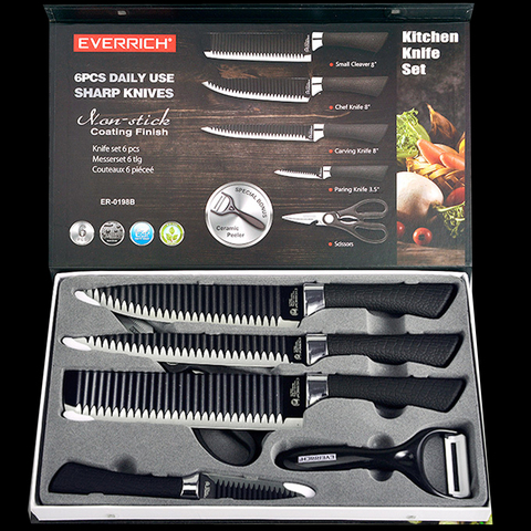 Stainless Steel Kitchen Knives Set Gift Case Tools Forged Kitchen Knife Scissors Ceramic Peeler Chef Slicer Nakiri Fruit Knife ► Photo 1/6