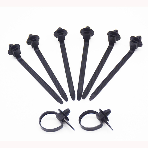 20Pcs Car Cable Fastening Ties Zip Nylon Black Car Auto Cable Strap Push Mount Wire Tie Retainer Clip Clamp Q26 92x5mm ► Photo 1/6