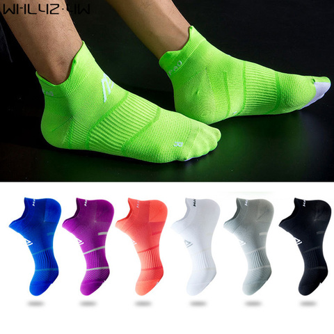 Nylon Sport Ankle Socks Women Men Outdoor Basketball Bike Running Football Breathable Bright Color No Show Travel Socks 2 Size ► Photo 1/6