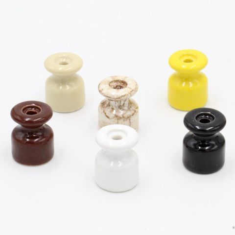 6/15/100Pieces Porcelain Insulator for Wall Wiring Cable Twisted Cord Ceramic Insulator with Screw Parts ► Photo 1/6