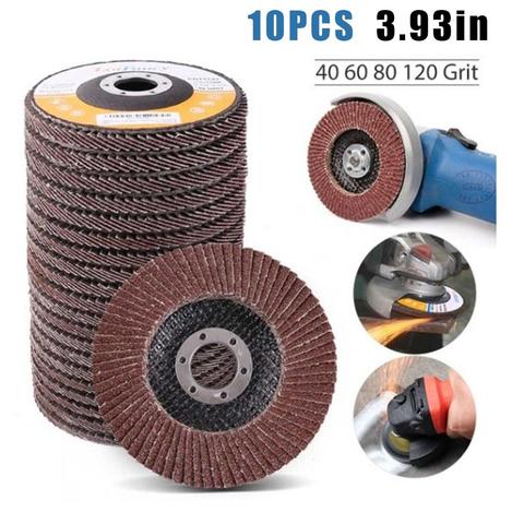 10Pcs 100mm Flap Discs 40/60/80/120 Grit Grinding Wheels Blades for Angle Grinder Sanding Disk Grinding Wheel Abrasive Tools ► Photo 1/6