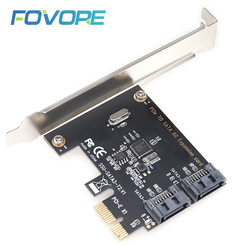 Add On Cards PCIE/PCI-E/PCI Express SATA3 SATA 3 Controller SATA Multiplier/Expansion PCI E Adapter + Low Profile Bracket ► Photo 1/6