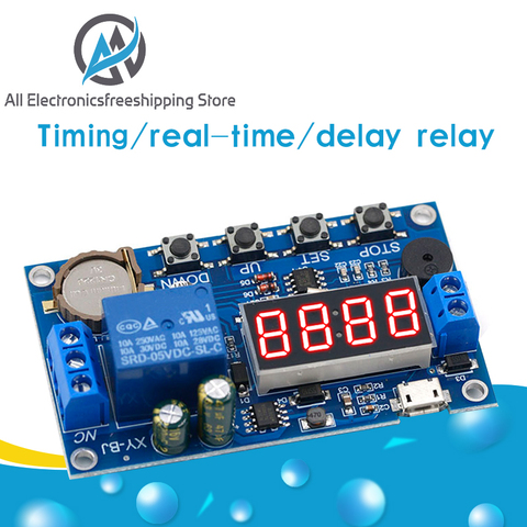 DC 5V Real time Timing Delay Timer Relay Module Switch Control Clock Synchronization Multiple mode control Wiring diagram ► Photo 1/6