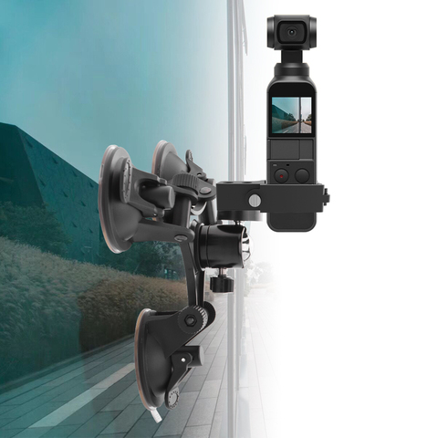 For DJI Osmo Pocket 2 Car Holder Suction Cup Mount Camera Stabilizer Accessory with Aluminium Expansion Module Adapter Converter ► Photo 1/6