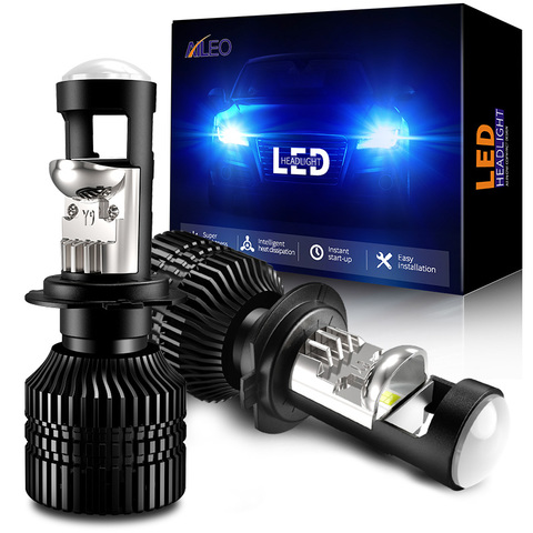 AILEO Mini H7 LED Bulb Projector Lens Automobles Headlight Lamp 70W/Pair 16000LM 12V RHD LHD ► Photo 1/6