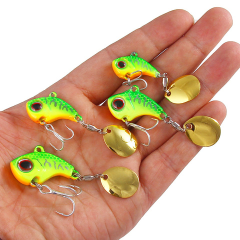 Metal Mini VIB With Spoon Fishing Lure 9/13/16/22G Fish Hooks Fishing Tackle Pin Crankbait Vibration Spinner Sinking Bait Lure ► Photo 1/6