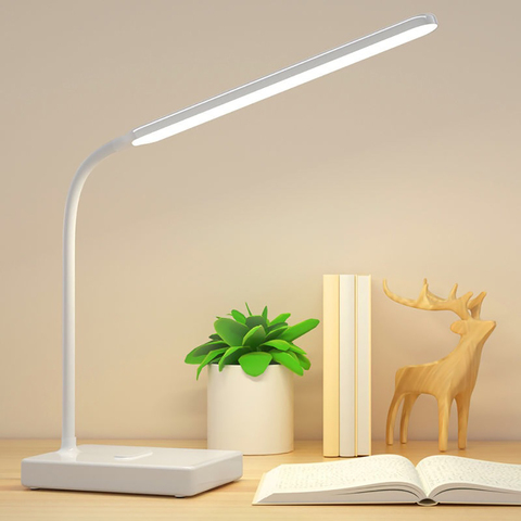 LED Table Lamp Desktop USB Rechargeable 1500mah Night Lamp Stepless Dimmable Desk Reading Light Foldable Rotatable Touch Switch ► Photo 1/6