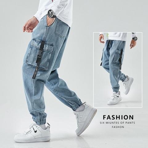 2022 Autumn New Fashion Men's Casual Stretch Skinny Jeans Trousers Tight Denim Pants Male Jeans Slim Fit Khaki Brown White Grey ► Photo 1/6