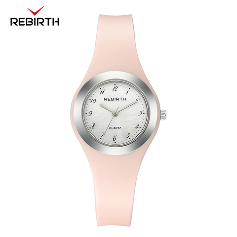 REBIRTH Women's Watch 2022 Top Brand Ladies Quartz Wristwatch Silicone Strap Ladies Women Wrist Watches Relogio Femininos ► Photo 1/6