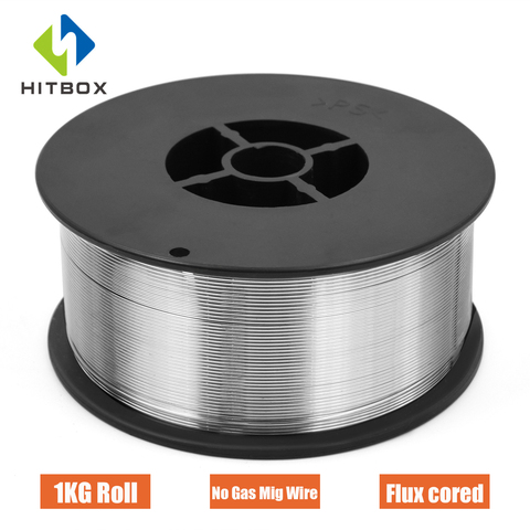 HITBOX Carbon Steel Welding Wire Flux Cored Wire 0.8mm Welding Wire 1 Roll MIG Welding Machine Accessories MIG Wire ► Photo 1/6