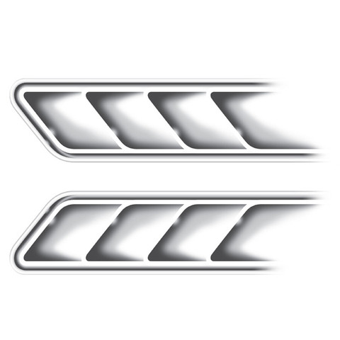 2pcs/lot Waterproof Shark Gills Car Styling 3D Simulation Vent Air Flow Fender Chrome Glue Sticker Decal Car Decoration ► Photo 1/6