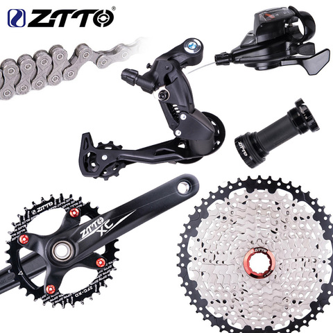 ZTTO  10 Speed Bicycle MTB Cassette Shifter Rear Derailleur Mountain Bike 1X10 Groupset single crankset system Chain Group set ► Photo 1/6