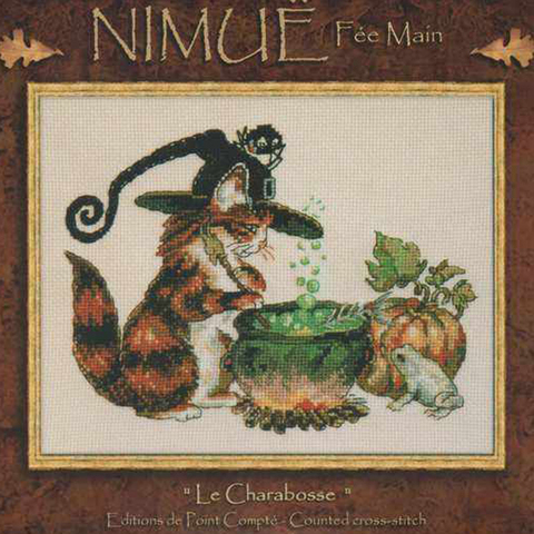 Gold Collection Lovely Counted Cross Stitch Kit Nimue Nium Le Charabosse Cat Wizard Kitten Kitty ► Photo 1/4