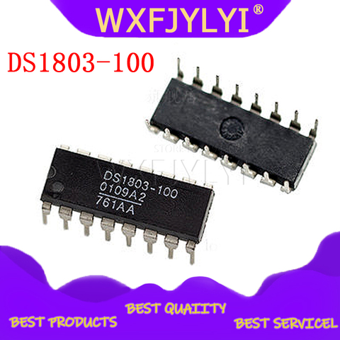 5p/lot DS1803-100 DS1803 addressable dual digital potentiometer Genuine Quality Assurance DIP-16 ► Photo 1/1