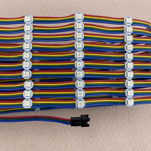100pcs/string WS2813-RGB full color addressable LED pixel light;DC5V input;5cm/10cm/15cm wire spacing;with color wire;IP20 ► Photo 1/6