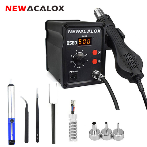 NEWACALOX 858D 700W EU/US 100-500 Degree Hot Air Rework Station Thermoregul LED Heat Gun Blow Dryer for BGA IC Desoldering Tool ► Photo 1/6