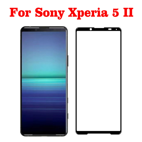 Full Cover Full Glue Tempered Glass For Sony Xperia 5 II Screen Protector protective film For Sony Xperia 5 II glass ► Photo 1/4