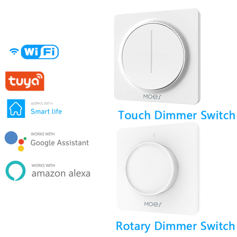 Tuya WiFi Smart Rotary/Touch Light Dimmer Switch 100-240V Tuya/smart Life APP Remote Control Works With Alexa Google Home ► Photo 1/6