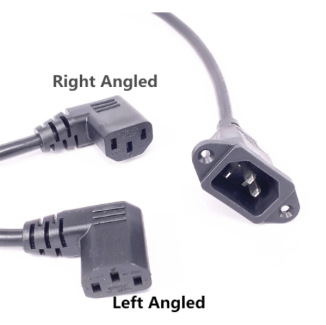 IEC320 C14 to C13 Extension cord,C14 with screw holes and C13 Short,60cm lenght.Drop shipping availables ► Photo 1/2