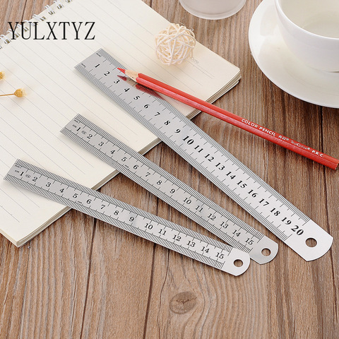 15-30cm Sewing Ruler Stainless Steel Metal Straight Ruler Precision Double Sided Measuring Tool School Office Drawing Stationery ► Photo 1/6