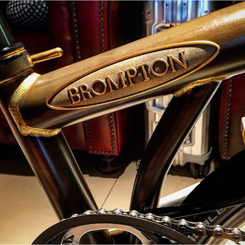 3 Colors Bicycle Oval Metal Sticker BMX Badge Stem Sticker Bike Frame   Stickers Retro Flag for Brompton Bicycle ► Photo 1/6