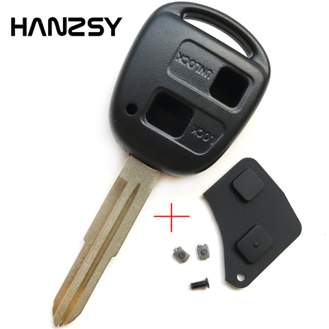 2 Button Car Key Cover Fob For Toyota Yaris Corolla Tarago Camry Prado Remote Key Shell Case +Rubber Button Pad +Switch +Blade ► Photo 1/5