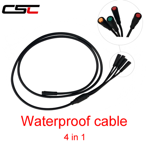 Julet 1 to 4 main cable Waterproof cable for electric bicycle Accessories Throttle Brake Display Controller Cable integrated ► Photo 1/4