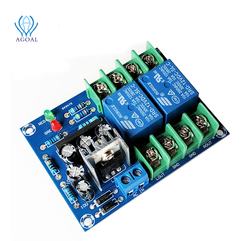 AC 12-18V 2ch 2 way Power amplifier audio speaker protection board high power protector Double Relay with Boot Delay 10A ► Photo 1/5