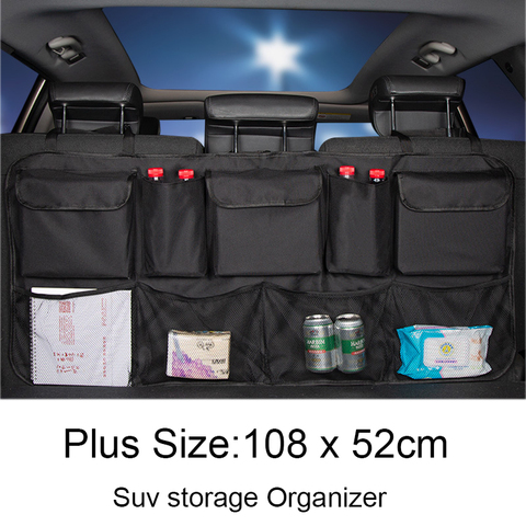 Plus Size Car Trunk Rear Seat Organizer for SUV MPV Universal Organizer Vehicle Seat Organizer Bag Seat Back Bag Stowing Tidying ► Photo 1/6