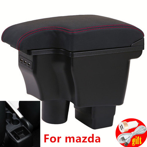 For mazda CX-3 Armrest Retrofit For mazda 2 skyactiv version cx3 CX-3 Car Armrest Storage box car accessories Charging with USB ► Photo 1/6