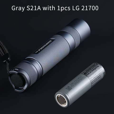 Gray convoy S21A luminus sst40 with 1 piece LG 21700 lithium battery ► Photo 1/5