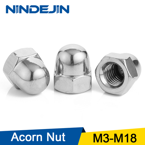 Buy Online Nindejin 5 50pcs Acorn Cap Nut M3 M4 M5 M6 M8 M10 M12 M14 M16 M18 Stainless Steel Decorative Cap Nuts Caps Covers Alitools