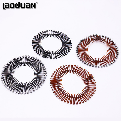 1PC Plastic Full Circle Stretch Diamond Flexible Comb Teeth Headband Hair Band Clip Face Wash Fixed Hair Accessories ► Photo 1/6