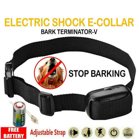 Anti Bark Pet Dog Shock Collar Trainer Ultrasound No Barking Rechargeable Waterproof Bark Deterrent Dog Trainings ► Photo 1/6